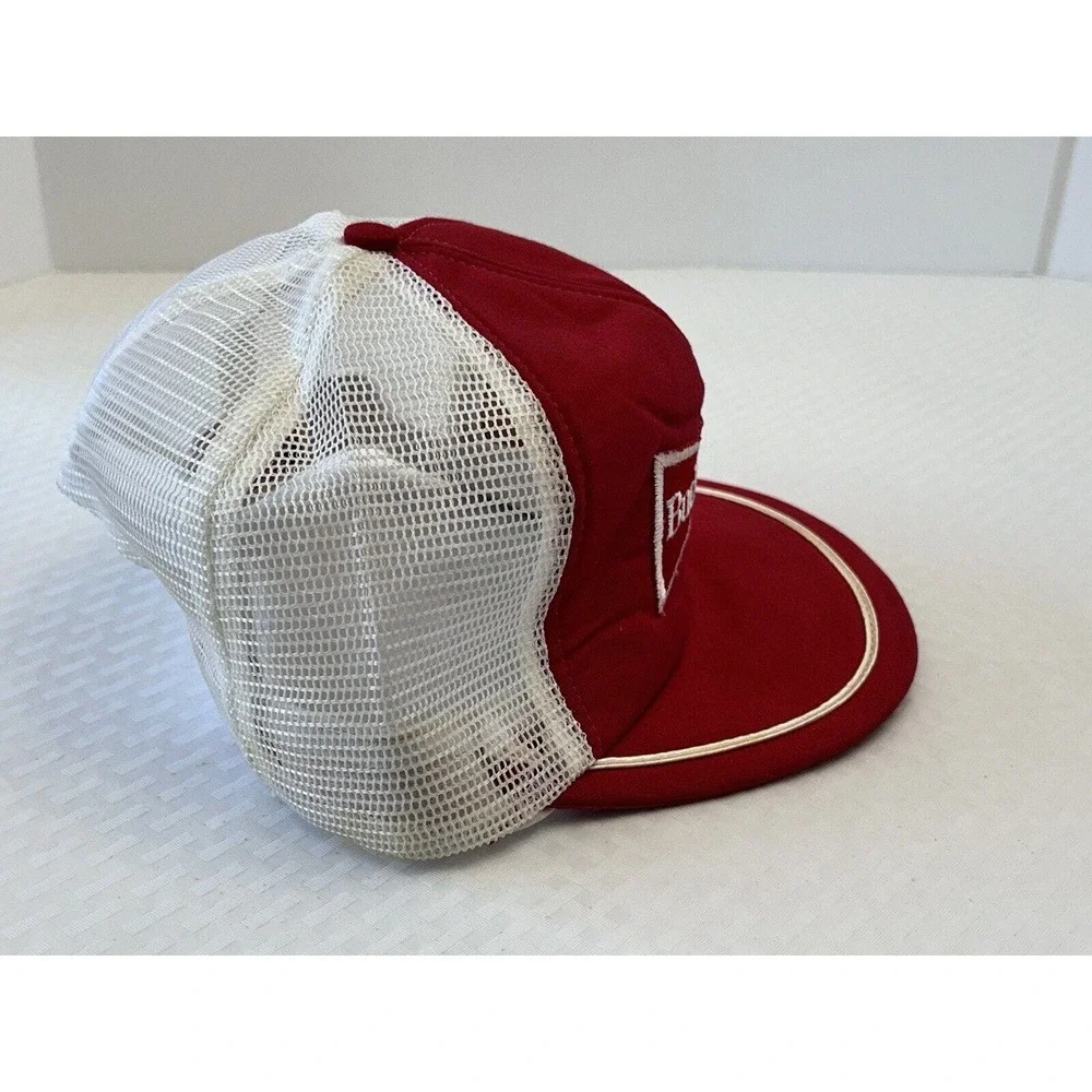 Vintage Budweiser Beer Patch Trucker Hat - Red / White Snapback Cap Made in USA - Picture 3 of 14